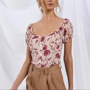NWT Floral off-the-shoulder top